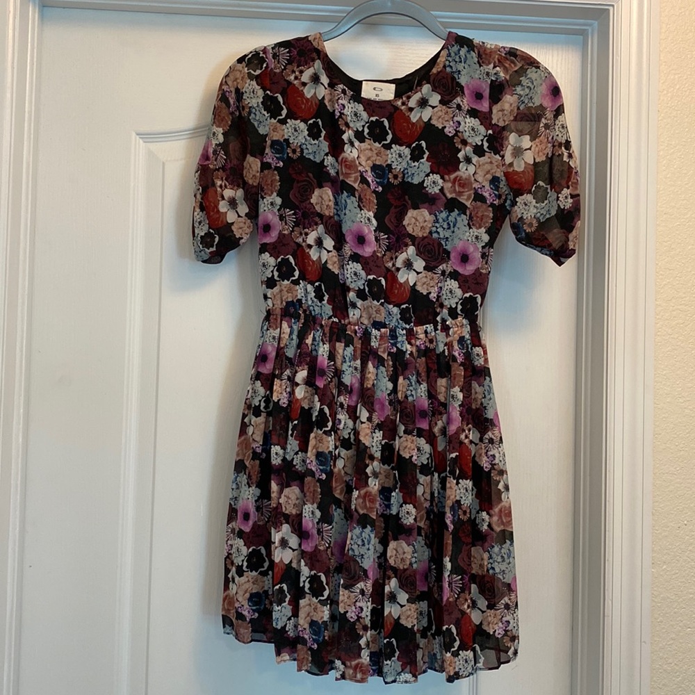Pins and Needles multi colored floral open back size XS